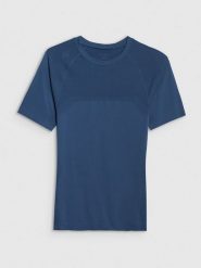 4F Koszulka sportowa w kolorze granatowym rozmiar: S/M. Niebieskie t-shirty sportowe męskie 4f, m, z materiału, bez ramiączek, outdoorowe. Za 66.47 zł.