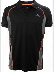 Peak Mountain Funkcyjna koszulka polo w kolorze czarnym rozmiar: M. Czarne koszulki polo męskie Peak Mountain, m, bez wzorów, z materiału, bez ramiączek. Za 81.45 zł.