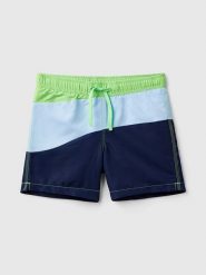 Benetton Kąpielówki w kolorze niebiesko-zielonym rozmiar: 74. Niebieskie kąpielówki męskie Benetton, bez wzorów. Za 48.28 zł.