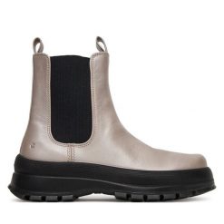 Botki ECCO. Czerwone botki damskie ECCO, bez obcasa, na płaskiej podeszwie, bez zapięcia. Za 929.99 zł.