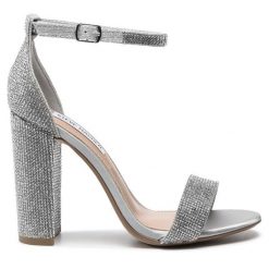 Sandały Steve Madden. Szare sandały damskie Steve Madden, bez wzorów, bez obcasa, na słupku. Za 419.99 zł.