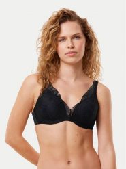 Triumph Biustonosz z fiszbiną Illusion 10219710 Czarny. Czarne biustonosze Triumph, bez wzorów, z syntetyku. Za 149.00 zł.