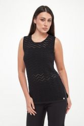 Top damski ażurowy JOSEPH RIBKOFF. Topy damskie Joseph Ribkoff, m, w ażurowe wzory, bez kołnierzyka. Za 689.00 zł.