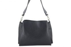 Kuferek skórzany BARBERINI'S czarny 825-1. Czarne shopper bag damskie Barberinis, bez wzorów, ze skóry, małe, bez dodatków. Za 349.99 zł.