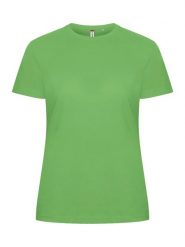 Clique Basic-T Women dopasowany T-shirt z bawełny – apple green. Zielone t-shirty damskie CLIQUE, s, bez wzorów, z bawełny, bez kołnierzyka. Za 99.77 zł.
