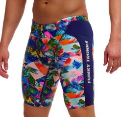Spodenki do pływania Jammery Funky Trunks Palm Prism. Kąpielówki męskie FUNKY TRUNKS, m, bez wzorów, z materiału, na fitness i siłownię. Za 219.00 zł.