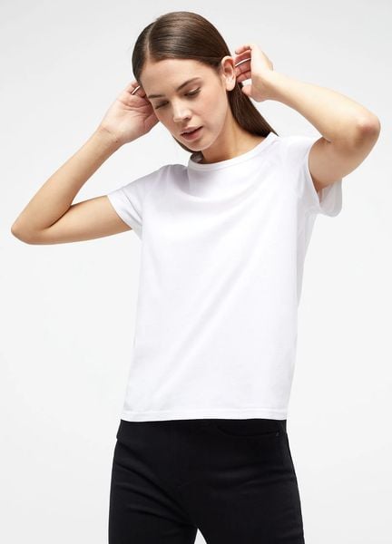 Damski T-Shirt Mustang Style Ada General White 1013929 2045. Białe t-shirty damskie Mustang, s, bez wzorów, bez kołnierzyka. Za 69.99 zł.