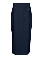 Vero Moda Spódnica "Luna" w kolorze niebieskim rozmiar: S. Niebieskie spódniczki damskie Vero Moda, s, bez wzorów, z podwyższonym stanem, midi, proste. Za 65.85 zł.