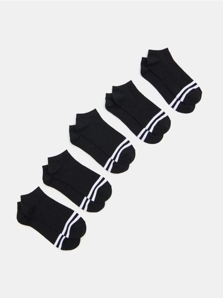 Skarpetki z bawełną 5 pack - czarny. Czarne skarpetki męskie Sinsay, bez wzorów, z bawełny. Za 15.99 zł.