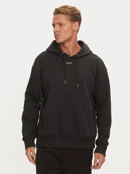 Calvin Klein Bluza Nano Logo K10K112871 Czarny Regular Fit. Czarne bluzy bez kaptura męskie CALVIN KLEIN, m, z bawełny. Za 289.99 zł.