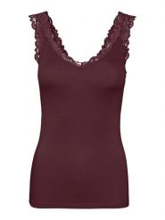 ONLY Top w kolorze bordowym rozmiar: M. Czerwone topy damskie Only, m, bez wzorów, z koronki, bez kołnierzyka. Za 57.20 zł.