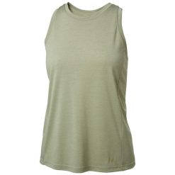 Damski tank top Helly Hansen Sval. Zielone topy damskie Helly Hansen, bez wzorów, z materiału, bez kołnierzyka. Za 177.00 zł.