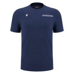 Koszulka klubowa Osasuna Travel Staff 2024/25. Niebieskie t-shirty sportowe męskie Macron, bez ramiączek, do piłki nożnej. Za 182.00 zł.