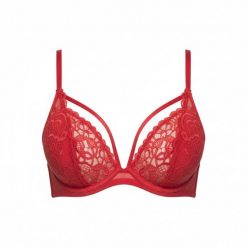 Scandale koronkowy biustonosz plunge 75B czerwony. Białe biustonosze Puma, bez wzorów, z koronki. Za 284.99 zł.