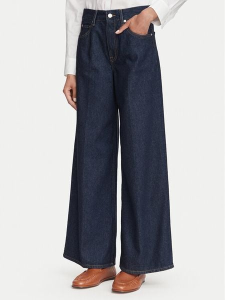 Tommy Hilfiger Jeansy Indie WW0WW48567 Granatowy Wide Leg. Niebieskie jeansy damskie Tommy Hilfiger. Za 529.99 zł.