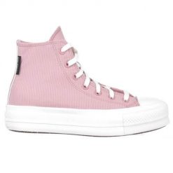 Buty do chodzenia damskie Converse A06148C. Niebieskie buty sportowe na co dzień damskie Converse, bez wzorów, z materiału, trekkingowe. W wyprzedaży za 382.15 zł.