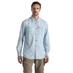Męska Koszula Z Długim Rękawem Adventure III Nosilife. Niebieskie koszule męskie CRAGHOPPERS, m, bez wzorów, bez kołnierzyka, bez ramiączek. Za 358.99 zł.