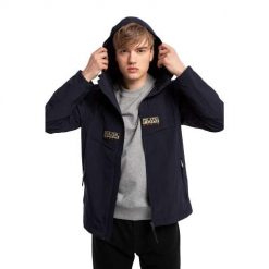 Kurtka Mężczyzna NAPAPIJRI RAINFOREST OPEN. Niebieskie kurtki męskie Napapijri, m, bez wzorów, eleganckie, bez kaptura. W wyprzedaży za 625.00 zł.