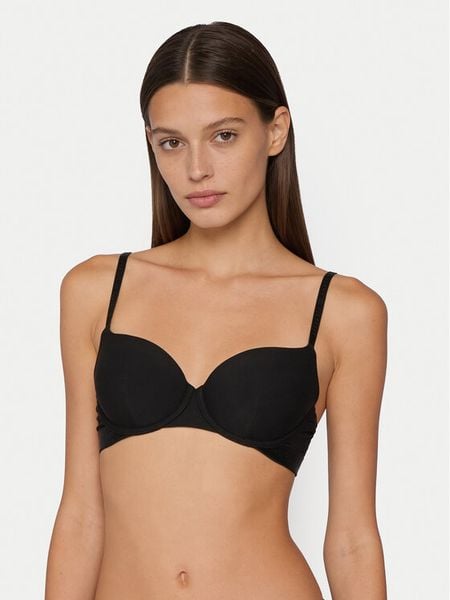 Tommy Hilfiger Biustonosz z fiszbiną UW0UW06529 Czarny. Czarne biustonosze Tommy Hilfiger, bez wzorów. Za 169.99 zł.