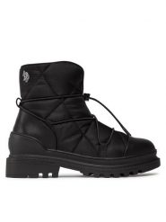 U.S. Polo Assn. Botki BRUNA011 Czarny. Czarne botki damskie U.S. Polo Assn., z materiału, bez obcasa, na płaskiej podeszwie, bez zapięcia. Za 379.99 zł.