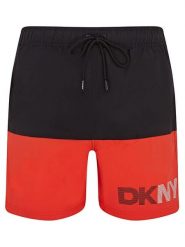 DKNY Szorty kąpielowe w kolorze czarno-czerwonym rozmiar: XL. Czarne szorty sportowe męskie DKNY, xl, z materiału, outdoorowe. Za 114.17 zł.