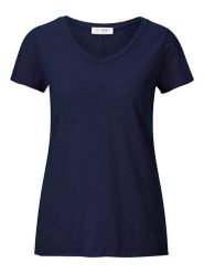 Rich & Royal Koszulka w kolorze granatowym rozmiar: L. Niebieskie bluzki damskie Rich & Royal, l, bez wzorów, z bawełny, bez kołnierzyka, bez ramiączek. Za 87.19 zł.