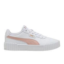 Buty Puma Carina 3.0 400365 06 białe. Białe buty sportowe na co dzień damskie bez wzorów, z gumy. Za 338.63 zł.