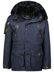 Geographical Norway Parka "Acrobate" w kolorze granatowym rozmiar: 3XL. Niebieskie parki męskie Geographical Norway, xl, bez wzorów, ze skóry. Za 456.87 zł.