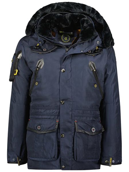 Geographical Norway Parka "Acrobate" w kolorze granatowym rozmiar: 3XL. Niebieskie parki męskie Geographical Norway, xl, bez wzorów, ze skóry. Za 456.87 zł.