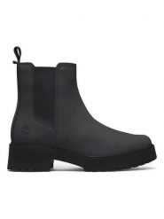 Timberland Skórzane sztyblety "Carnaby Cool" w kolorze czarnym rozmiar: 39. Czarne botki damskie Timberland, sportowe, bez obcasa, bez zapięcia. Za 434.85 zł.