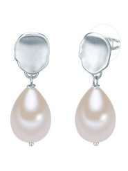 Lulu & Jane Kolczyki-wkrętki z perłami rozmiar: onesize. Szare kolczyki damskie Lulu & Jane, z perłą, metalowe. Za 43.99 zł.