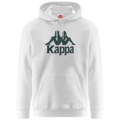 Bluza z kapturem Kappa Malmo 3. Białe bluzy sportowe męskie Kappa, bez wzorów, z bawełny, sportowe, bez kołnierzyka, bez ramiączek. W wyprzedaży za 241.00 zł.