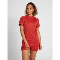 Damska koszulka Hummel action S/S. Brązowe bluzki damskie HUMMEL, m, bez wzorów, prążkowane, sportowe, bez kołnierzyka, bez ramiączek. Za 114.50 zł.