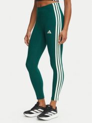 Adidas Legginsy Essentials 3-Stripes KZ2074 Zielony Slim Fit. Zielone legginsy sportowe damskie Adidas, s, bez wzorów, z bawełny. Za 129.99 zł.