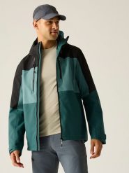 Regatta Kurtka przeciwdeszczowa "Maland II" w kolorze turkusowym rozmiar: M. Niebieskie kurtki outdoor męskie Regatta, m, bez wzorów, bez kaptura. Za 189.74 zł.