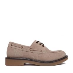 Półbuty Lasocki. Brązowe półbuty damskie Lasocki, bez wzorów, bez obcasa. Za 229.99 zł.