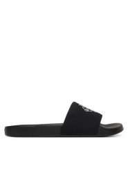 Calvin Klein Klapki Ess Slide Cv HW0HW02958 Czarny. Czarne klapki damskie CALVIN KLEIN, bez wzorów, z materiału, bez obcasa. Za 169.99 zł.