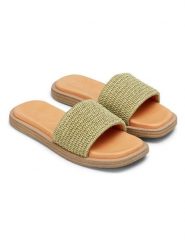 Marc O´Polo Klapki w kolorze khaki rozmiar: 38. Brązowe klapki damskie bez wzorów, bez obcasa. Za 202.03 zł.