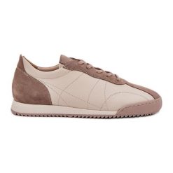 Skórzane Buty Sportowe Damskie Laura Messi 2935 Beżowe beżowy. Brązowe buty sportowe na co dzień damskie bez wzorów, ze skóry. Za 489.87 zł.