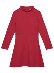 Tommy Hilfiger Sukienka codzienna Essential Skater KG0KG08790 S Czerwony Regular Fit. Czerwone sukienki dziewczęce Tommy Hilfiger, bez wzorów, z syntetyku, bez ramiączek. Za 319.99 zł.