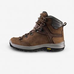 Buty trekkingowe męskie MT500 skóra wodoodporne. Brązowe buty trekkingowe męskie FORCLAZ, z kauczuku, przed kolano, bez zapięcia, trekkingowe. Za 599.99 zł.