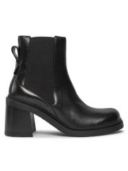 See By Chloé Botki SB41002A Czarny. Czarne botki damskie See By Chloé, ze skóry, bez obcasa, na słupku, bez zapięcia. Za 2,389.00 zł.