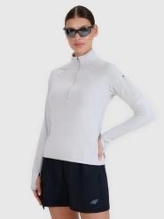 BLUZA DAMSKA 4F TREKKINGOWA SZYBKOSCHNĄCA TFSWF476 KOLOR SZARY. Szare bluzy bez kaptura damskie 4f, l, bez wzorów, z materiału, bez ramiączek, bez kaptura. Za 199.99 zł.