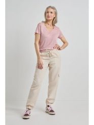 Josephine & Co Spodnie "Janne" w kolorze beżowym rozmiar: 38. Brązowe spodnie materiałowe damskie Josephine & Co, bez wzorów, z materiału. Za 183.59 zł.
