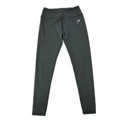 Second life - Legginsy damskie do jogi Gymshark - Jak nowy. Czarne legginsy sportowe damskie Gymshark, l, bez wzorów, z materiału, z obniżonym stanem, na fitness i siłownię. Za 85.16 zł.