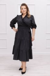 Sukienka Harmony Chic - elegancja i komfort w jednym PLUS SIZE XXL. Sukienki damskie Moda Size Plus Iwanek, na spotkanie biznesowe, plus size, bez wzorów, z bawełny, eleganckie, bez kołnierzyka, plus size, bez ramiączek, mini, dopasowane. Za 379.90 zł.