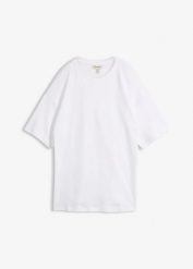 T-shirt oversize z czystej bawełny organicznej. Białe t-shirty damskie bonprix, bez wzorów, z bawełny, bez kołnierzyka. Za 67.99 zł.