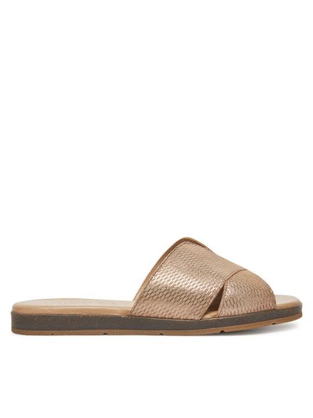 Lasocki Klapki WI16-740A-02 Beżowy. Brązowe klapki damskie Lasocki, bez wzorów, ze skóry, bez obcasa. Za 149.99 zł.