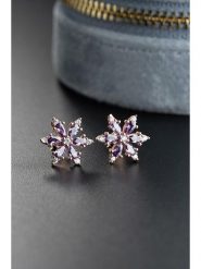 Heliophilia Pozłacane kolczyki-wkrętki z cyrkoniami rozmiar: onesize. Różowe kolczyki damskie Heliophilia, z cyrkonią, pozłacane. Za 56.95 zł.