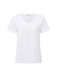 S.Oliver Koszulka Kobiety Bawełna biały, 40. Białe t-shirty damskie S.Oliver, s, bez wzorów, z bawełny, bez kołnierzyka. Za 69.95 zł.